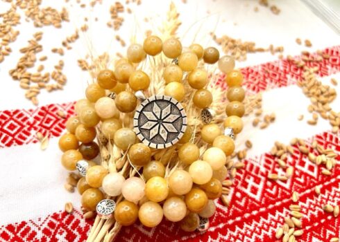 ВЕРВИЦЯ З ЖОВТОГО АГАТУ